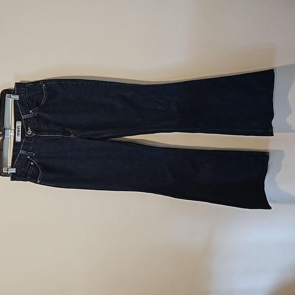 MAVI WOMEN'S MAGGIE BELL BOTTOM JEANS NO STRETCH RAW HEM SIZE 31/34 - Picture 1 of 13